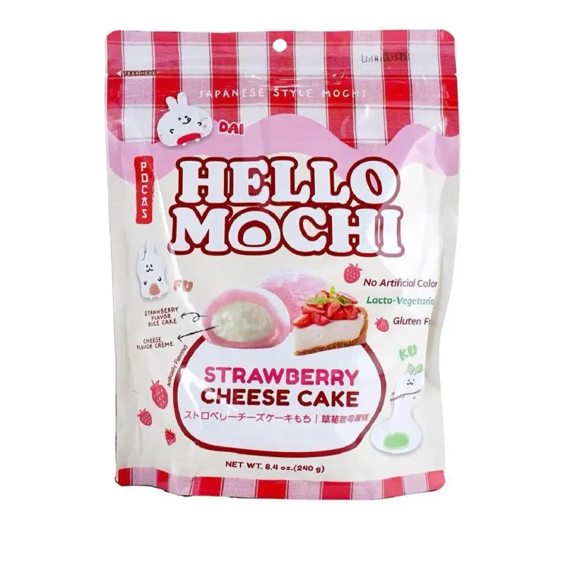 Hello mochi strawberry cheesecake