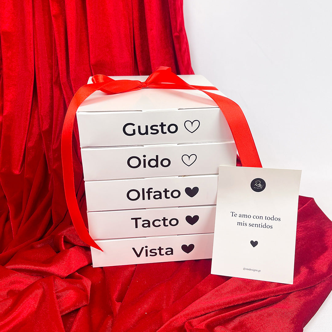 Cajas con regalo 5 sentidos