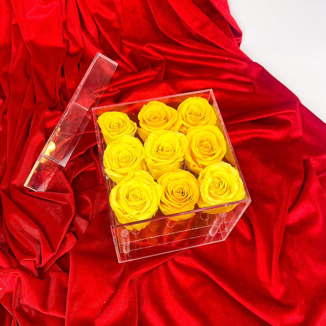 Caja de 9 rosas