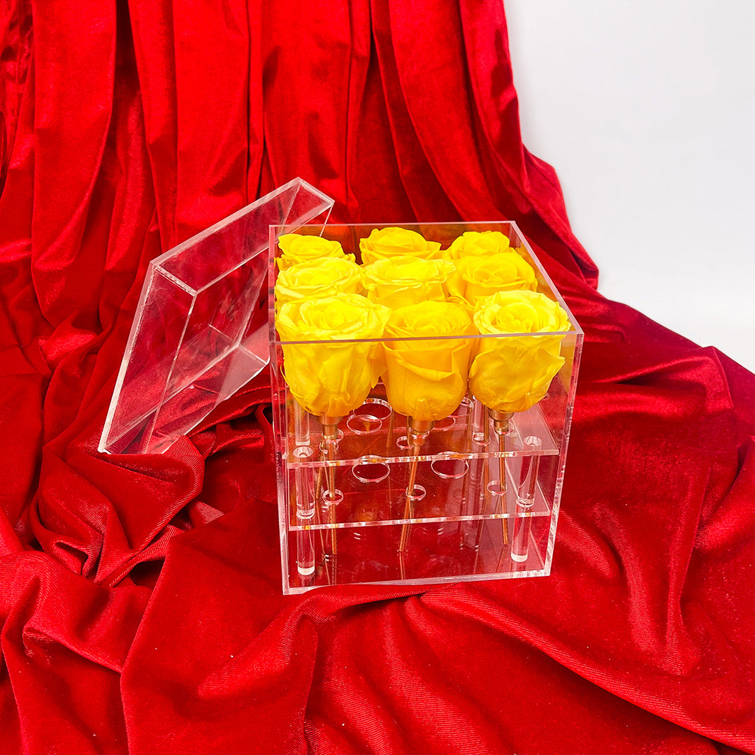 Caja de 9 rosas