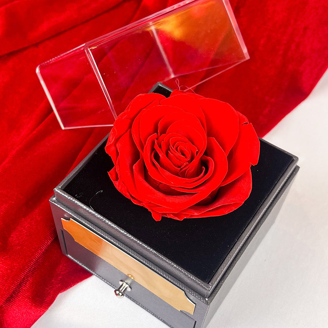 Rosa Roja en caja