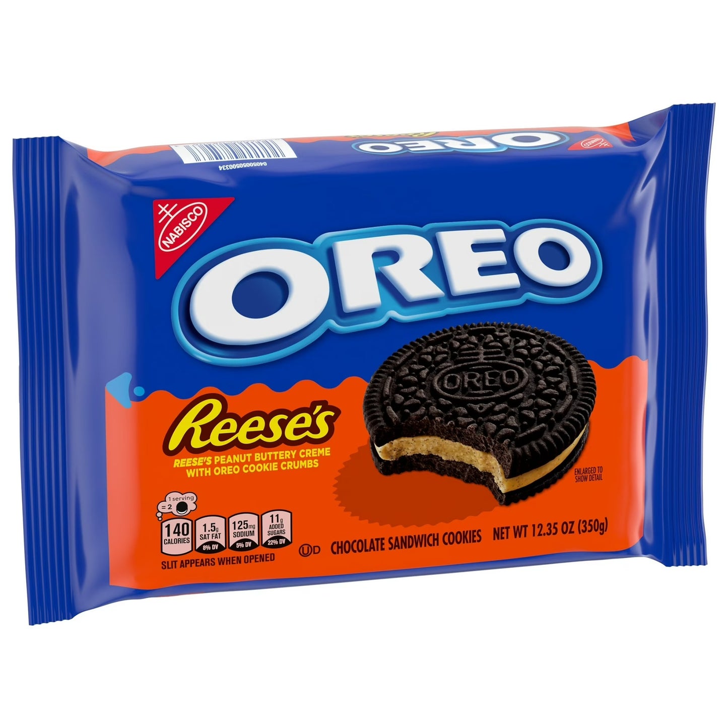 OREO REESE'S Galletas Sándwich de Chocolate con Crema de Mantequilla de Maní, 12.35 oz