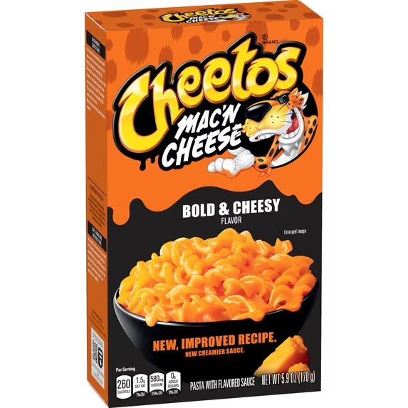 Cheetos Mac N Cheese Pasta con Salsa Saborizada Sabor Audaz y con Queso, Caja de 5.9 oz