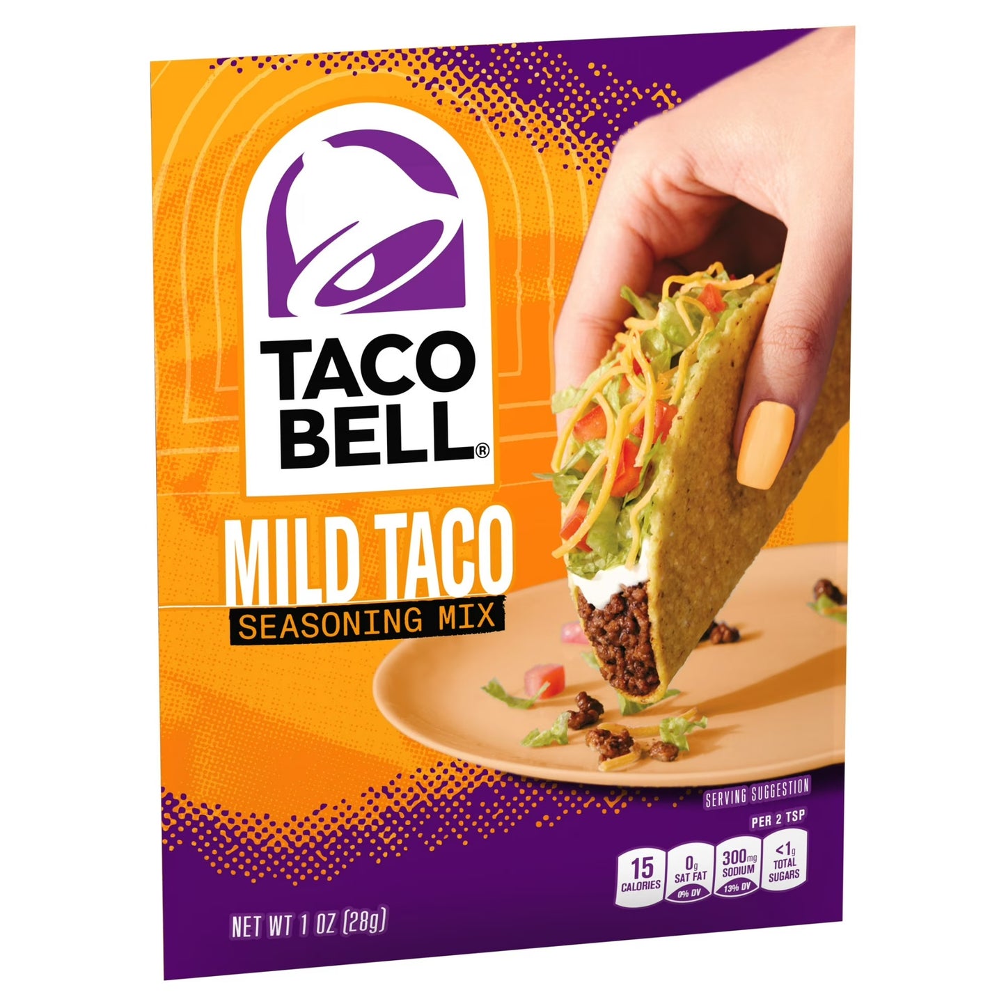 Taco Bell Mezcla de Condimento para Tacos Suave, Paquete de 1 oz