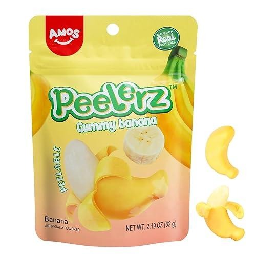 Peelerz Gummy Candy- Frutas de Caramelo con Cáscaras Comestibles! (Banana)