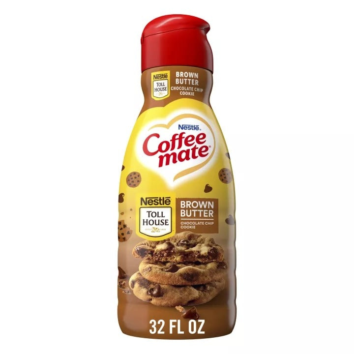 Coffee-mate Crema para Café Toll House Sabor Galleta de Chocolate con Mantequilla Dorada, 32 Fl Oz