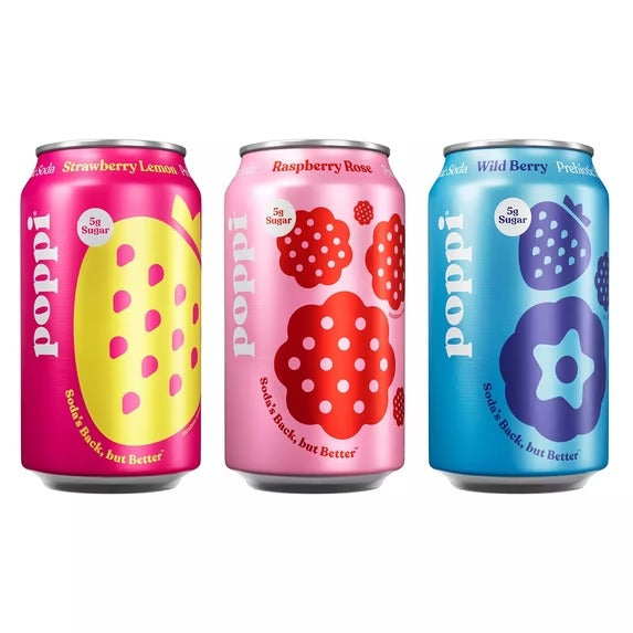 Poppi Refresco Prebiótico, lata de 12 Onzas Líquidas, unidad
