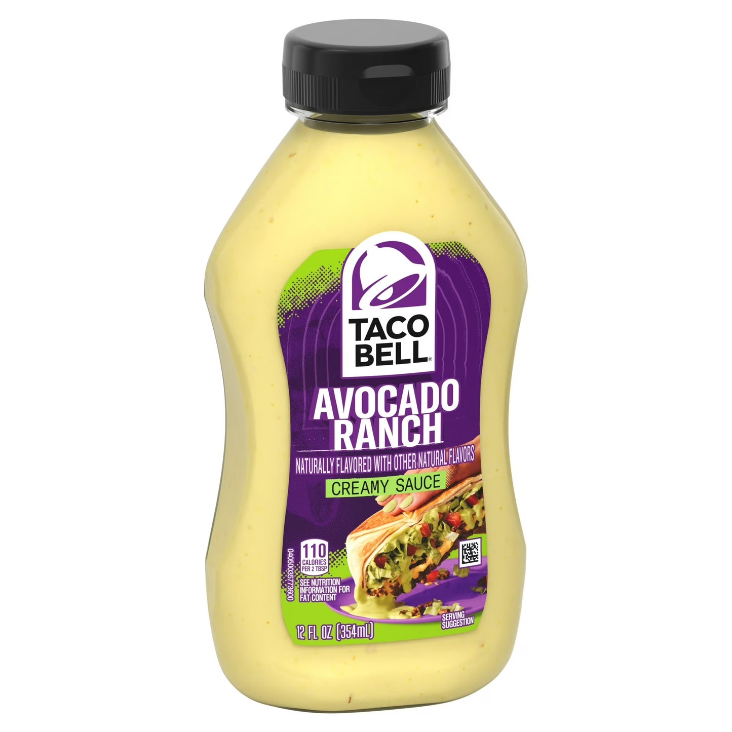 Taco Bell Salsa Ranch Cremosa de Aguacate, Botella de 12 fl oz