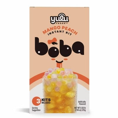 Yulu Foods - Perlas de Boba Popping - Mango, Peso Neto 7.94 Oz