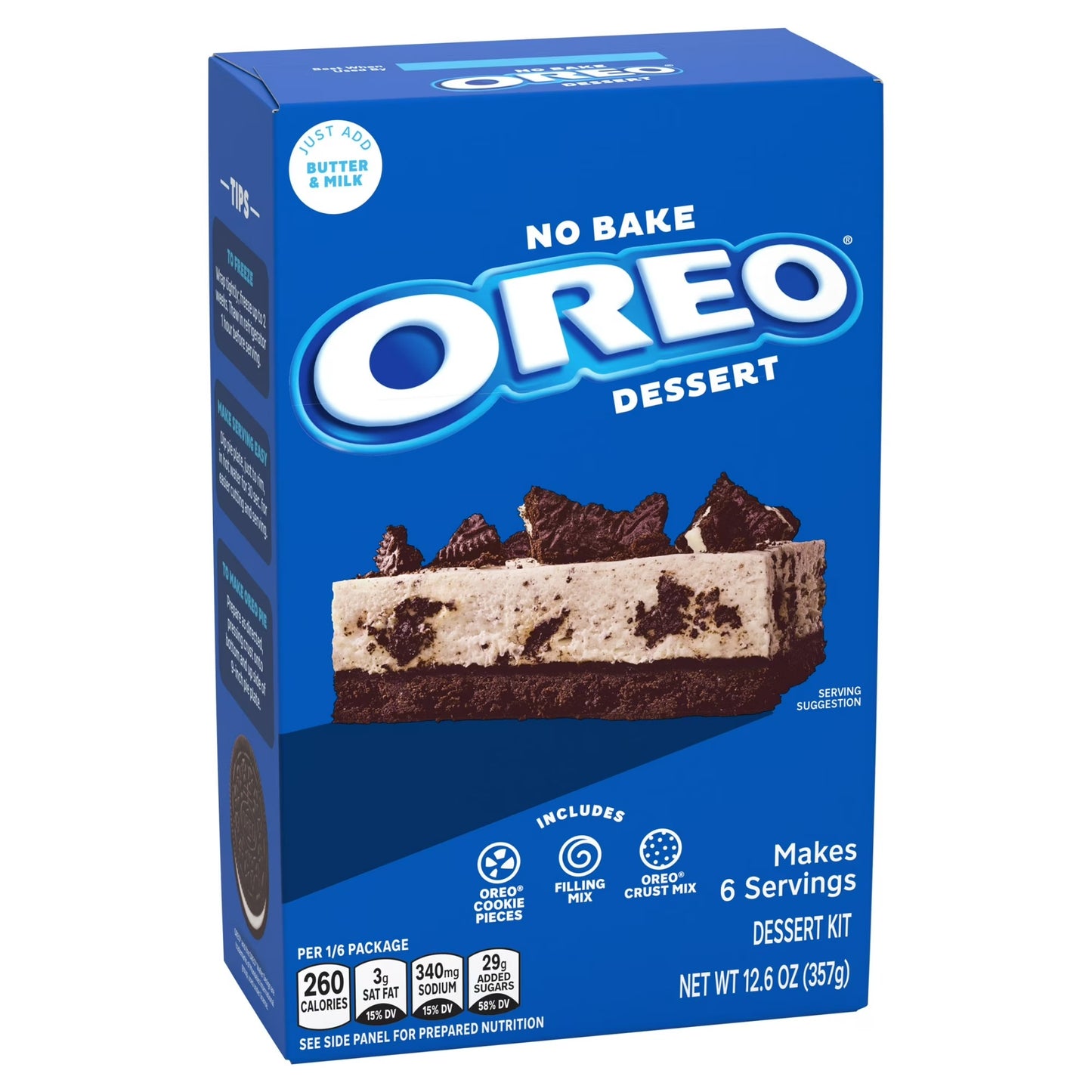 Jell-O Kit de Postre Oreo sin Hornear con Mezcla de Relleno, Caja de 12.6 oz
