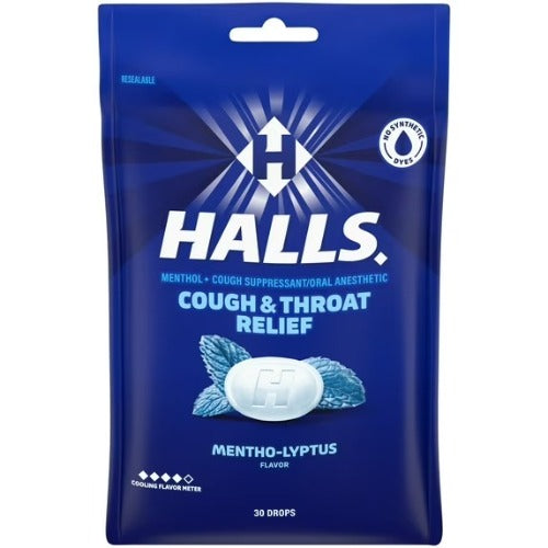 Halls Cough & Throat Relief Mentho-Lyptus AZUL