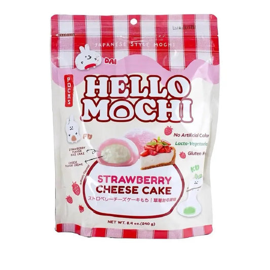 Hello mochi strawberry cheesecake
