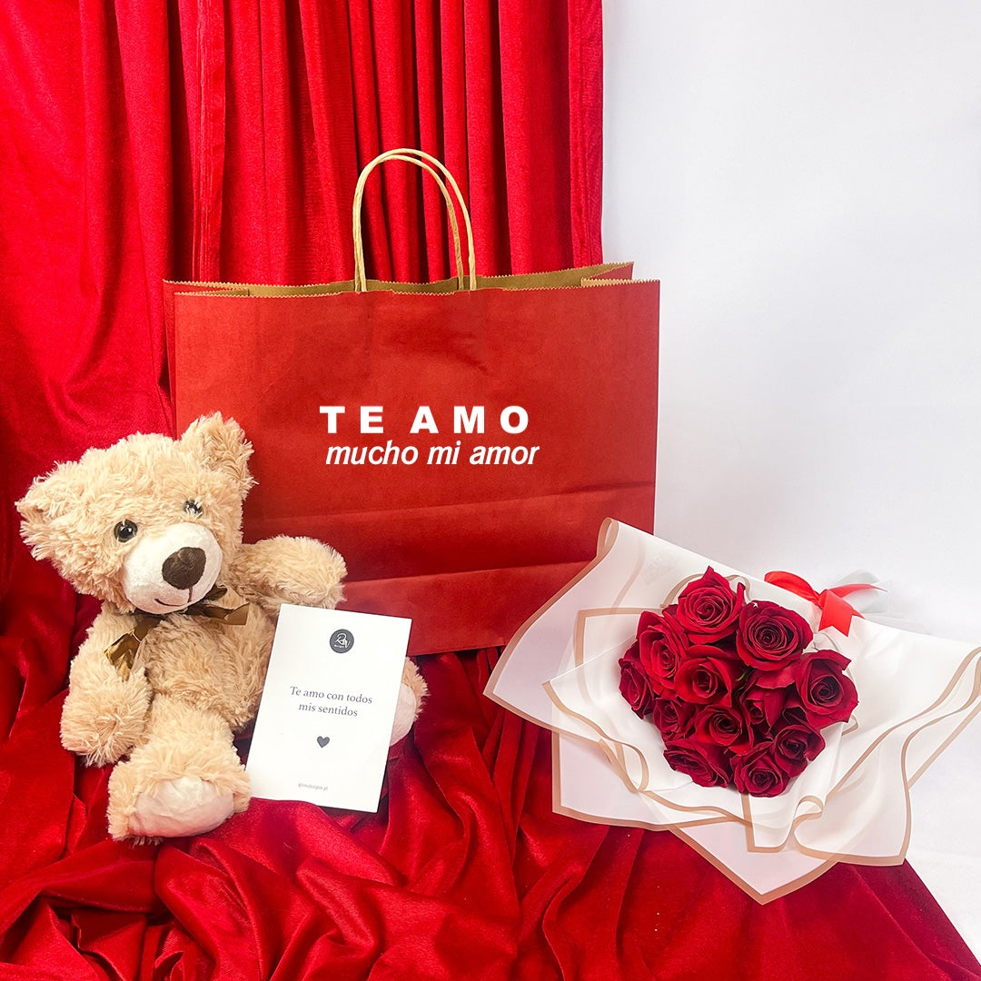 Oso y rosas