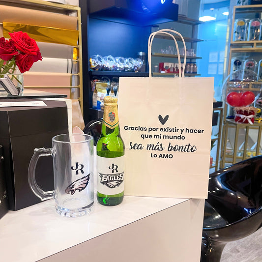 Tarro, Cerveza y bolsa personalizada