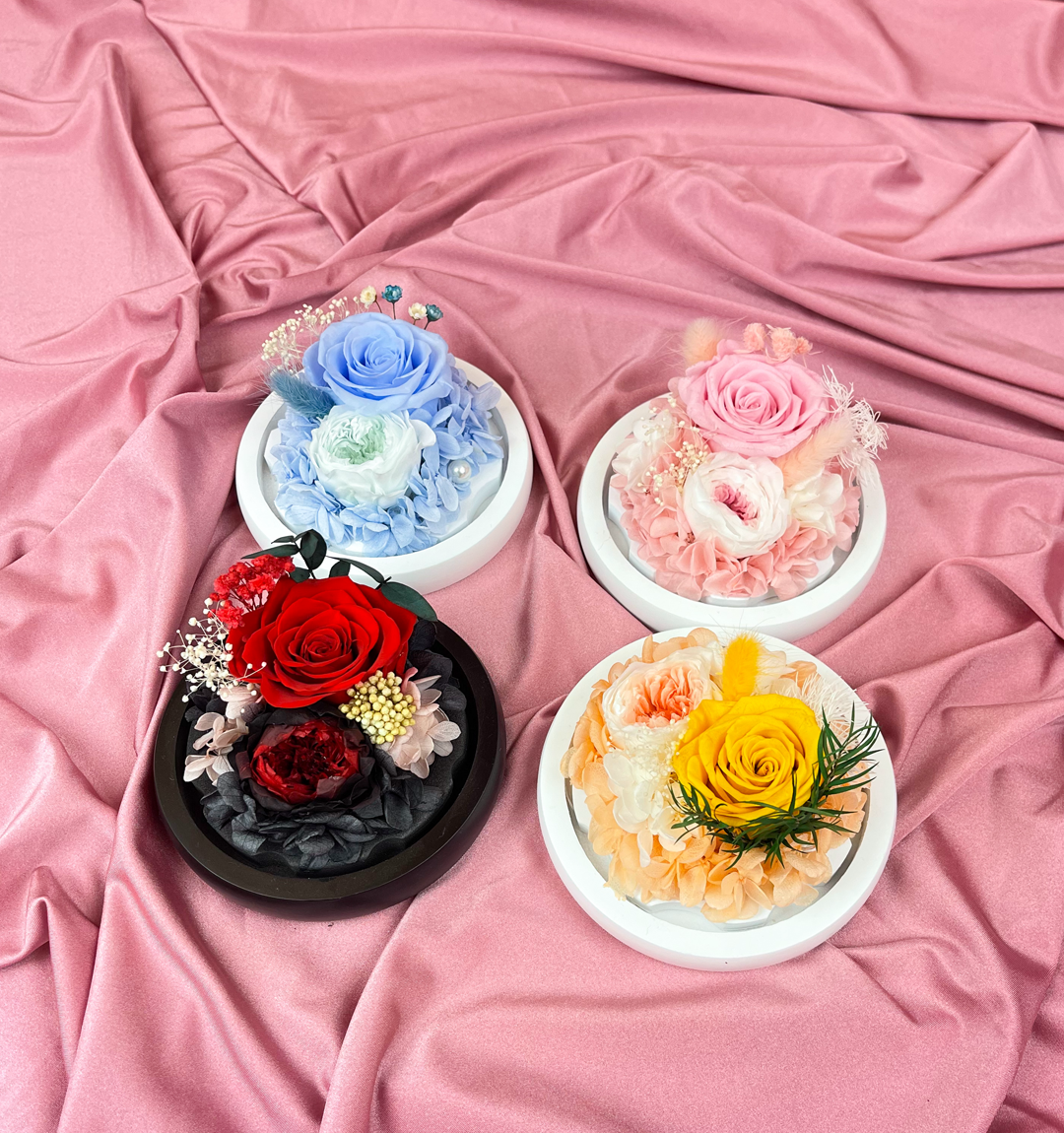 Rosas en domo mini