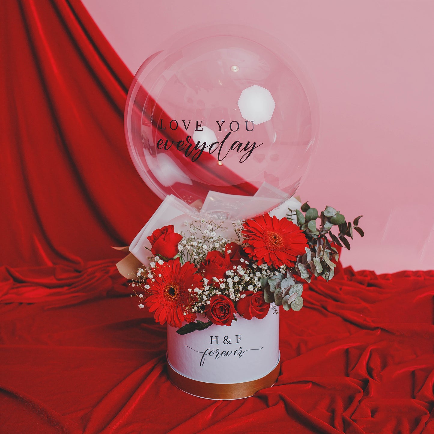 Globo y mix de flores