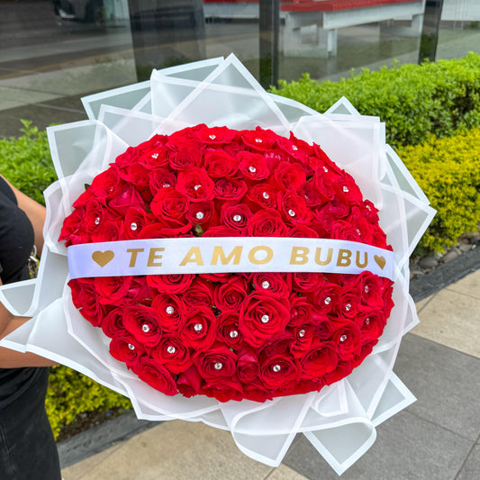 100 Rosas con brillos