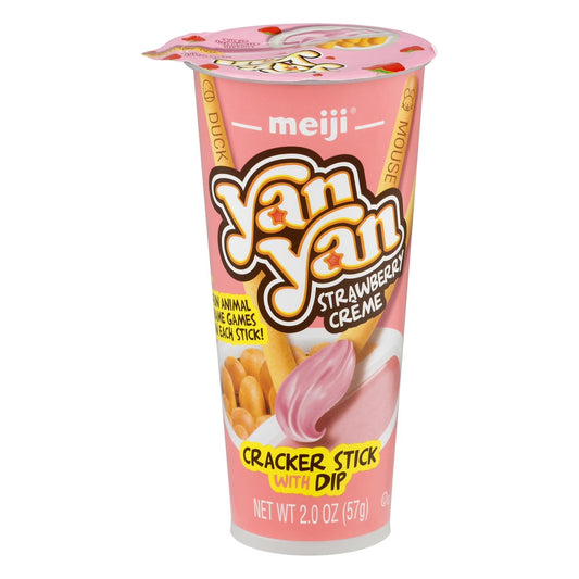 Meiji Yan Yan Palito de Galleta con Crema de Fresa
