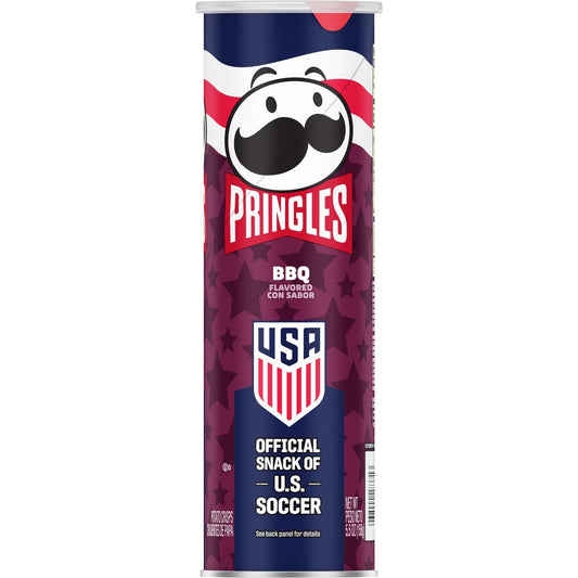Pringles Papas Crujientes Sabor BBQ, Snacks para el Almuerzo, Lata de 5.5 oz