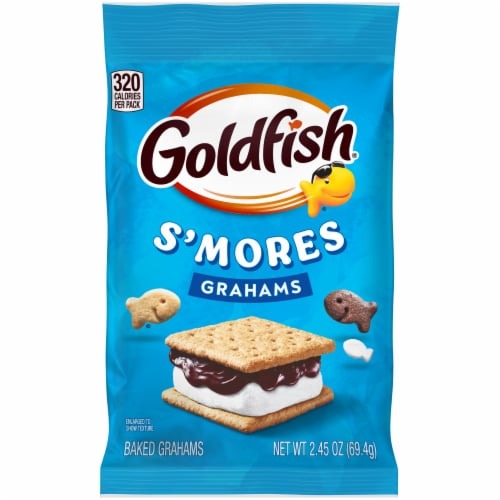 Goldfish Grahams Snacks de S'mores 2.45 Oz, Galletas Graham de Malvavisco con Miel y Chocolate