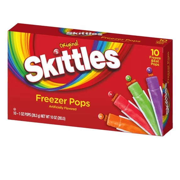 Original Skittles Freezer Pops en 4 Sabores Paletas de Hielo
