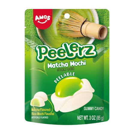 Amos Peelerz Matcha Mochi Gummy Candy 3oz