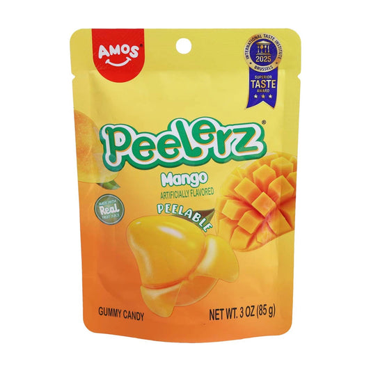 AMOS Peelerz Mango , Gomitas Pelables, Bolsa de 3 oz