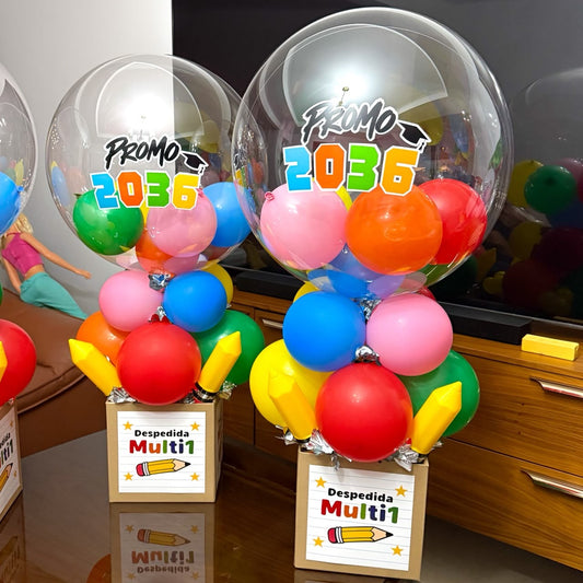 Globo con caja personalizada
