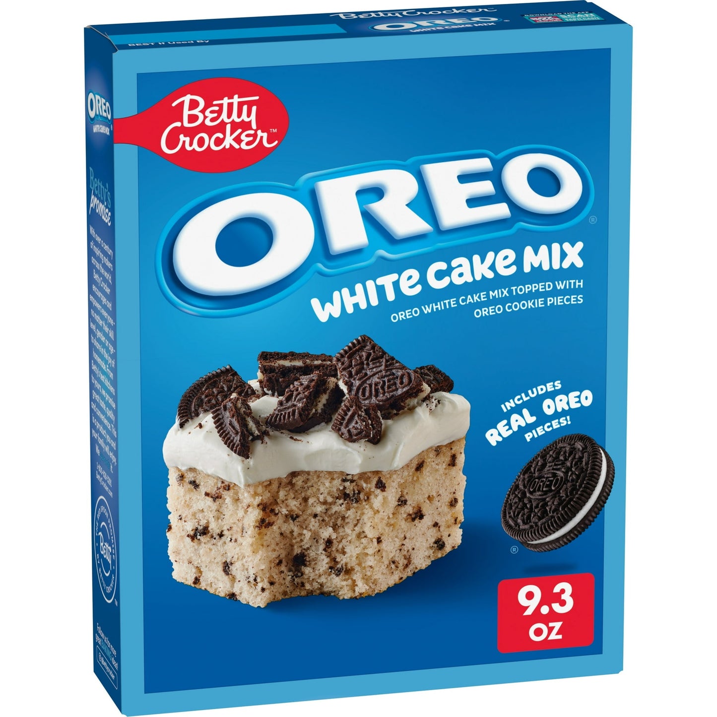 OREO Mezcla para Pastel Blanco, Mezcla para Hornear Pastel Blanco con Trozos de Galleta OREO, 9.3 oz