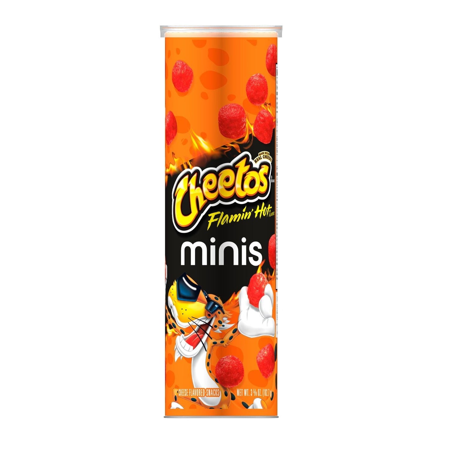 Cheetos Bote con Sabor a Queso Caliente Minis Flamin' 3.625 Oz