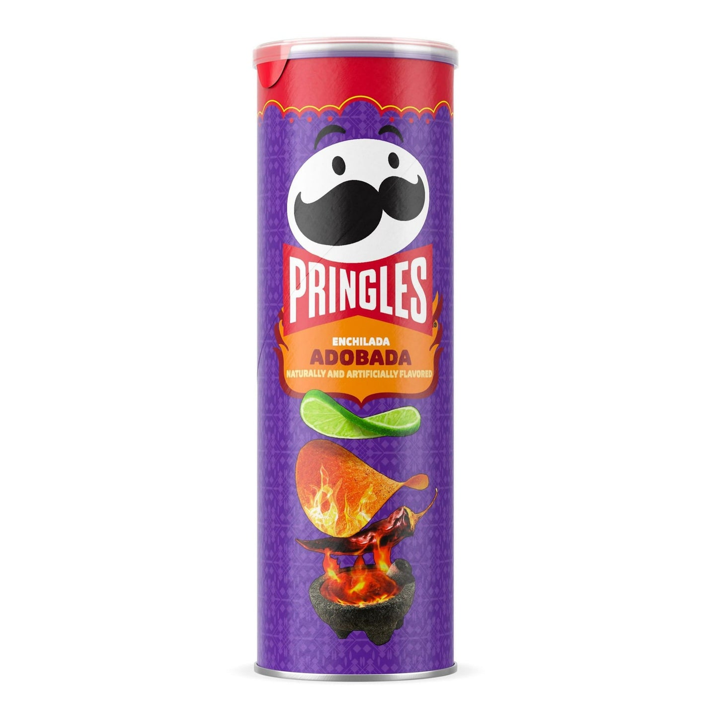 Pringles Papas Fritas con Sabor a Enchilada Adobada, Bote de 5.2 oz