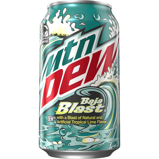 Mountain Dew Refresco de Lima Tropical Baja Blast, 12 Fl Oz