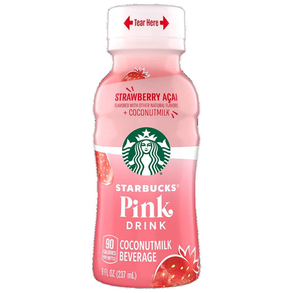 Starbucks Bebida Rosa Bebida de Leche de Coco, Acai y Fresa, 8 Fl Oz