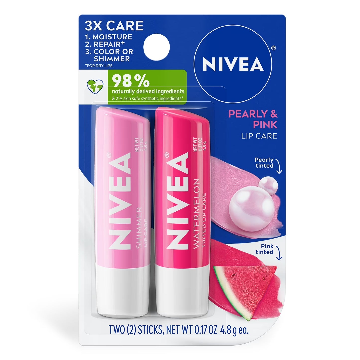 NIVEA Cuidado de Labios Perlado y Rosa