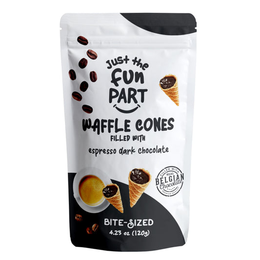 Mini Waffle Cones espresso dark chocolate