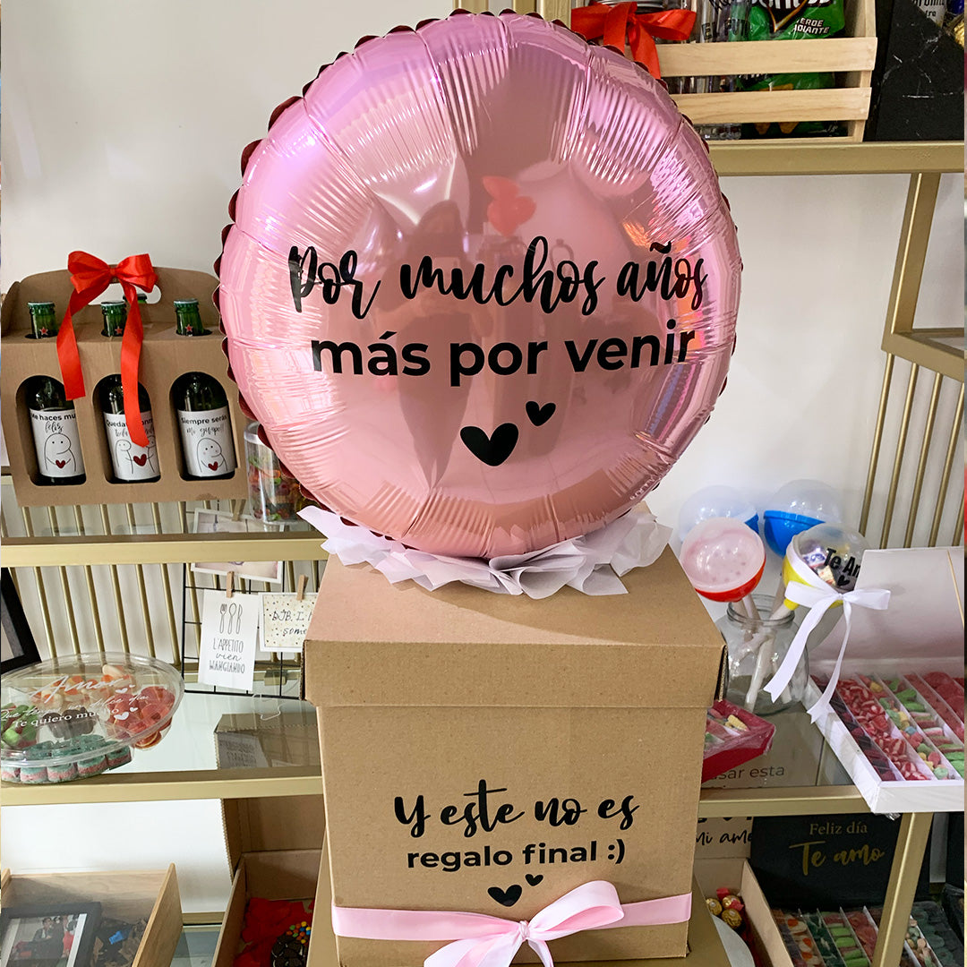 Caja con globo