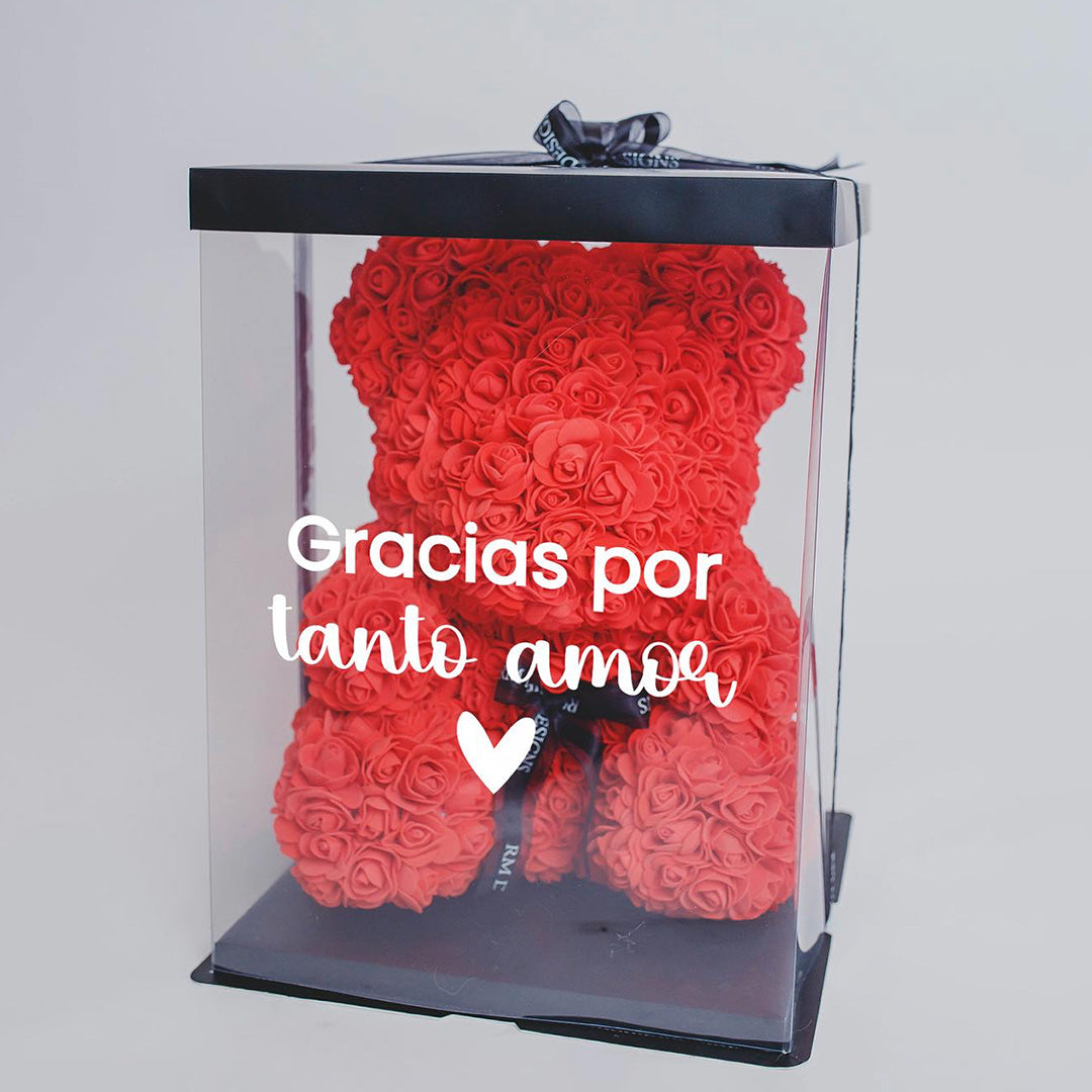 Oso de rosas de 40 cm