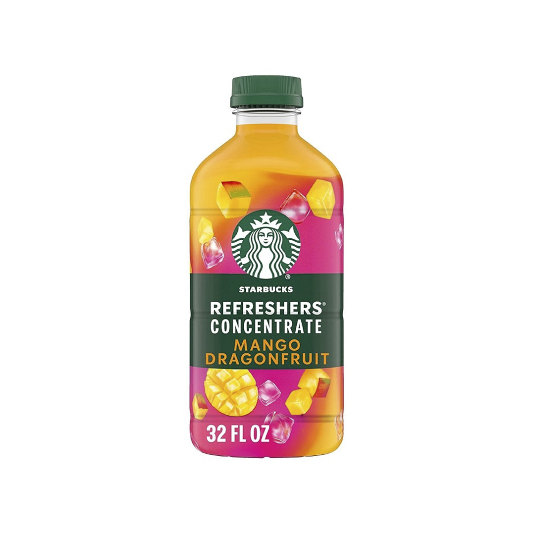 Starbucks Refreshers Concentrado de Mango y Pitahaya, Bebida Refrescante, 32 fl oz